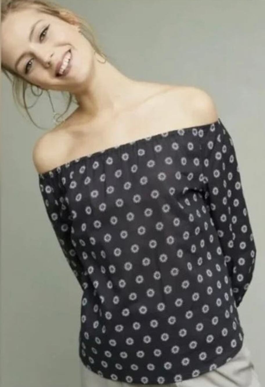Anthropologie Maeve Maiden Off-The-Shoulder Blouse Size M